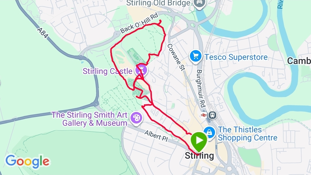 Stirling Castle and Old Town Walking Map
